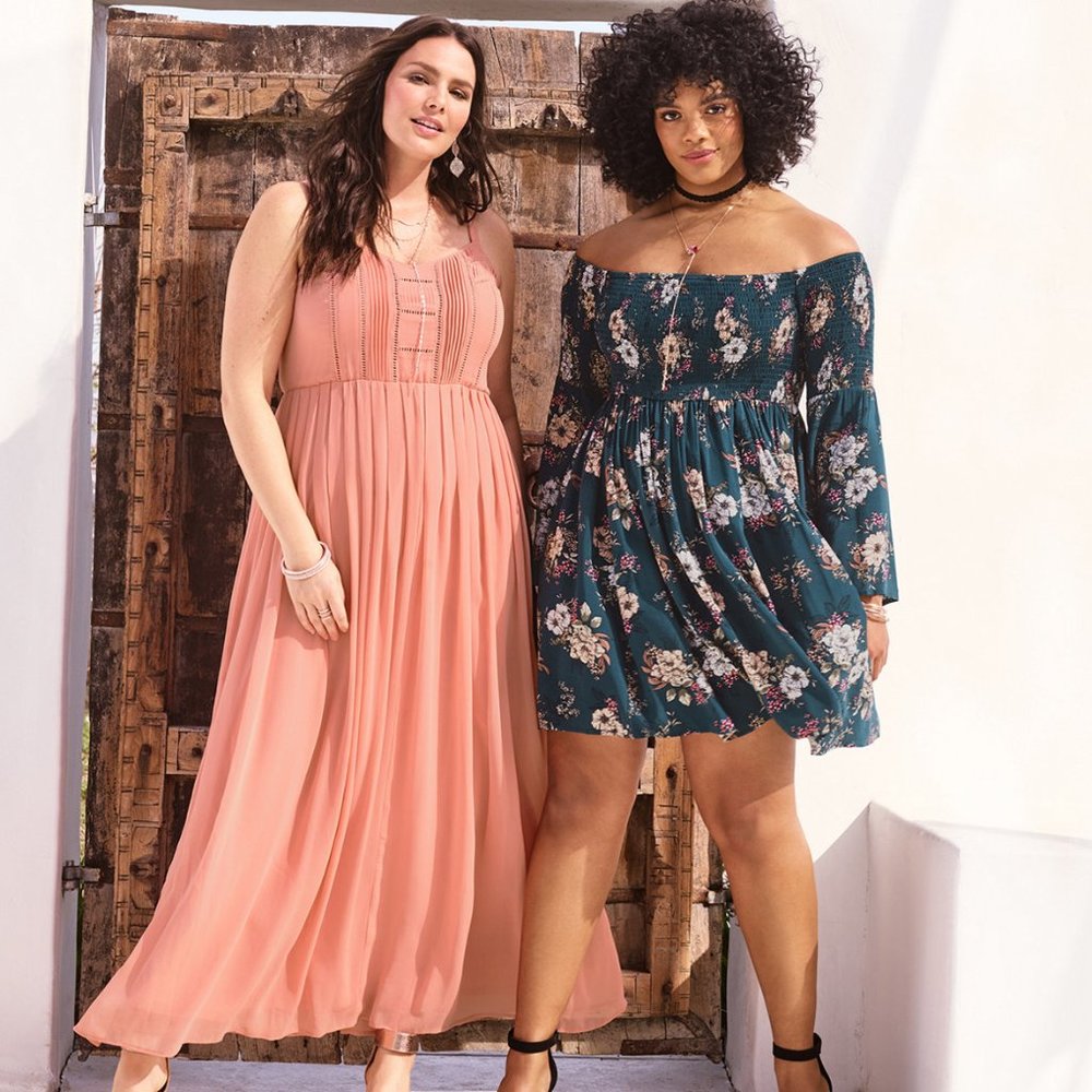 TORRID TEAL FLORAL SMOCKED CHALLIS DRESS